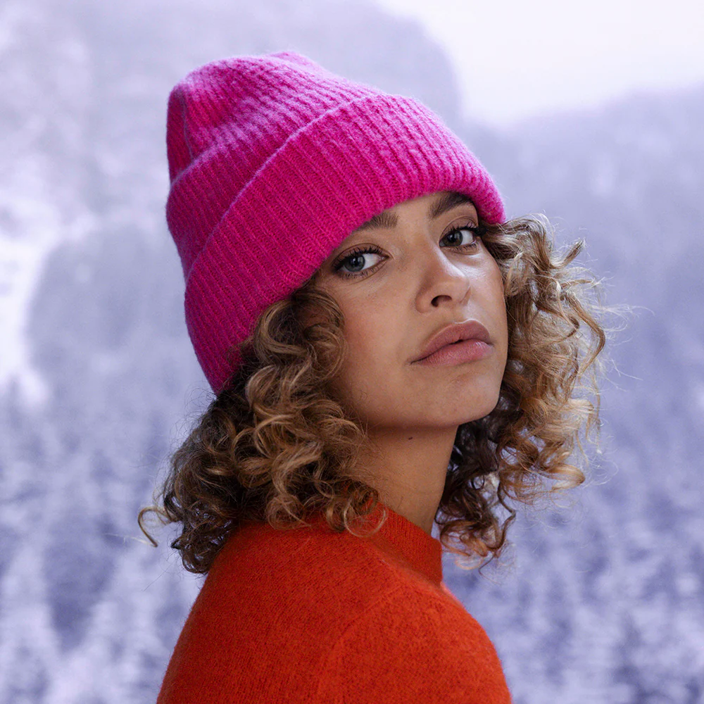 Barts Witzia Beanie Mütze mit Umschlag - Pink - Image 2