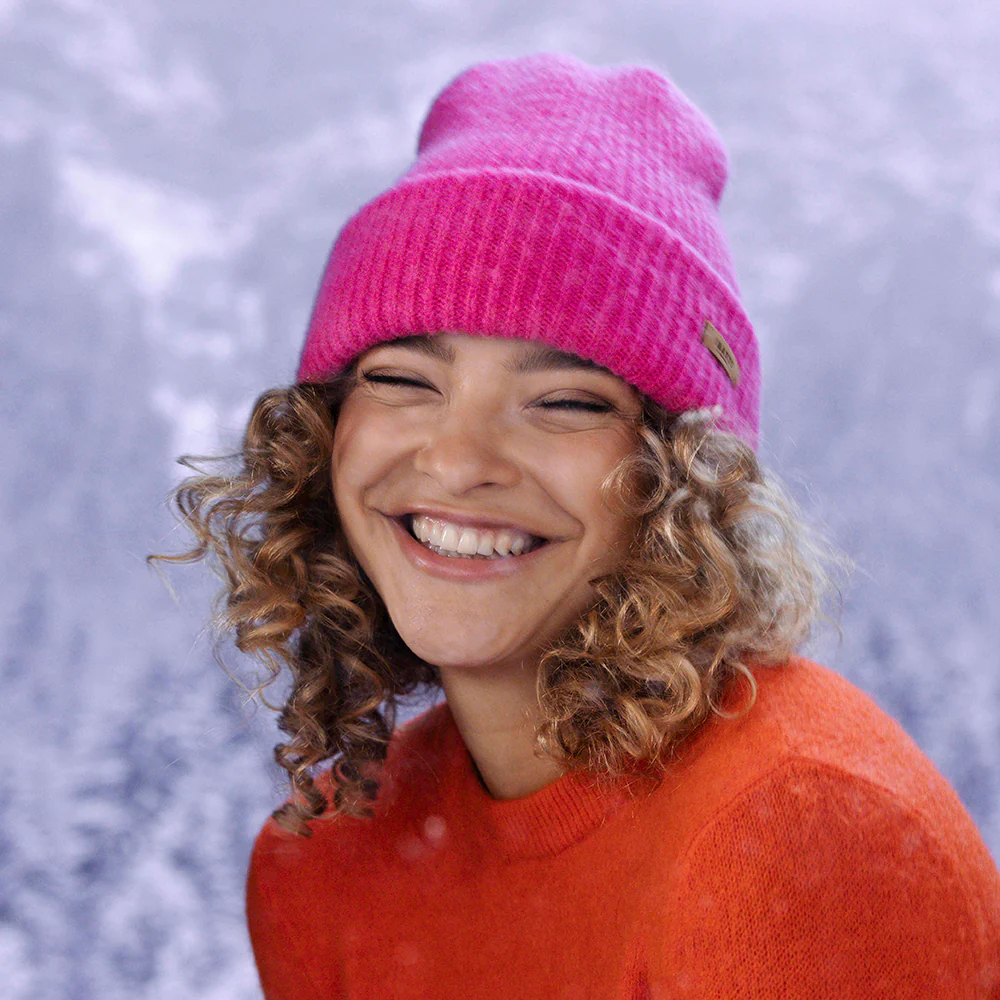 Barts Witzia Beanie Mütze mit Umschlag - Pink - Image 3