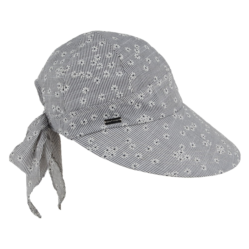 Betmar Daisy Sommermütze mit großem Visier - Marineblau-Multi