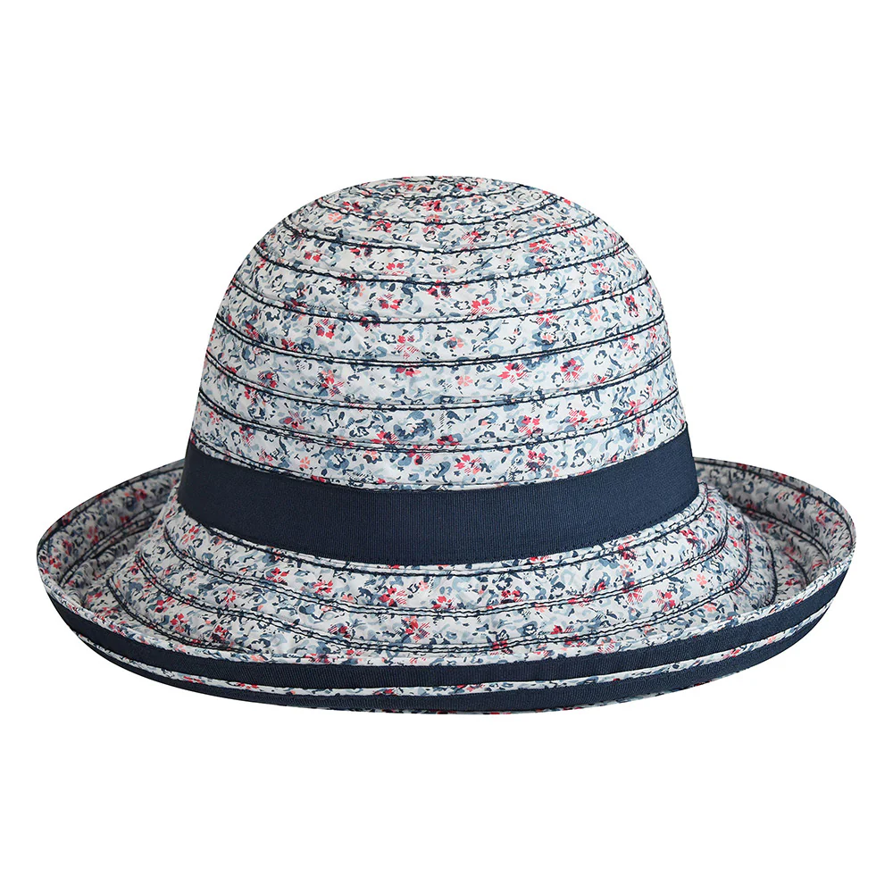 Betmar Floral Wendbarer Roll Up Sonnenhut - Marineblau - Image 2