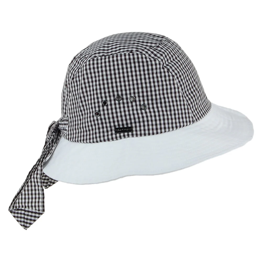 Betmar Geknoteter Glockenhut Gingham - Schwarz-Weiß - Image 2