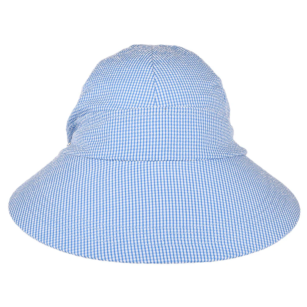 Betmar Seersucker Sommermütze mit großem Visier - Blau-Weiß - Image 2