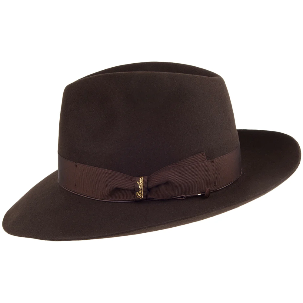 Borsalino Avalon Fedora Hut - Dunkelbraun - Image 2