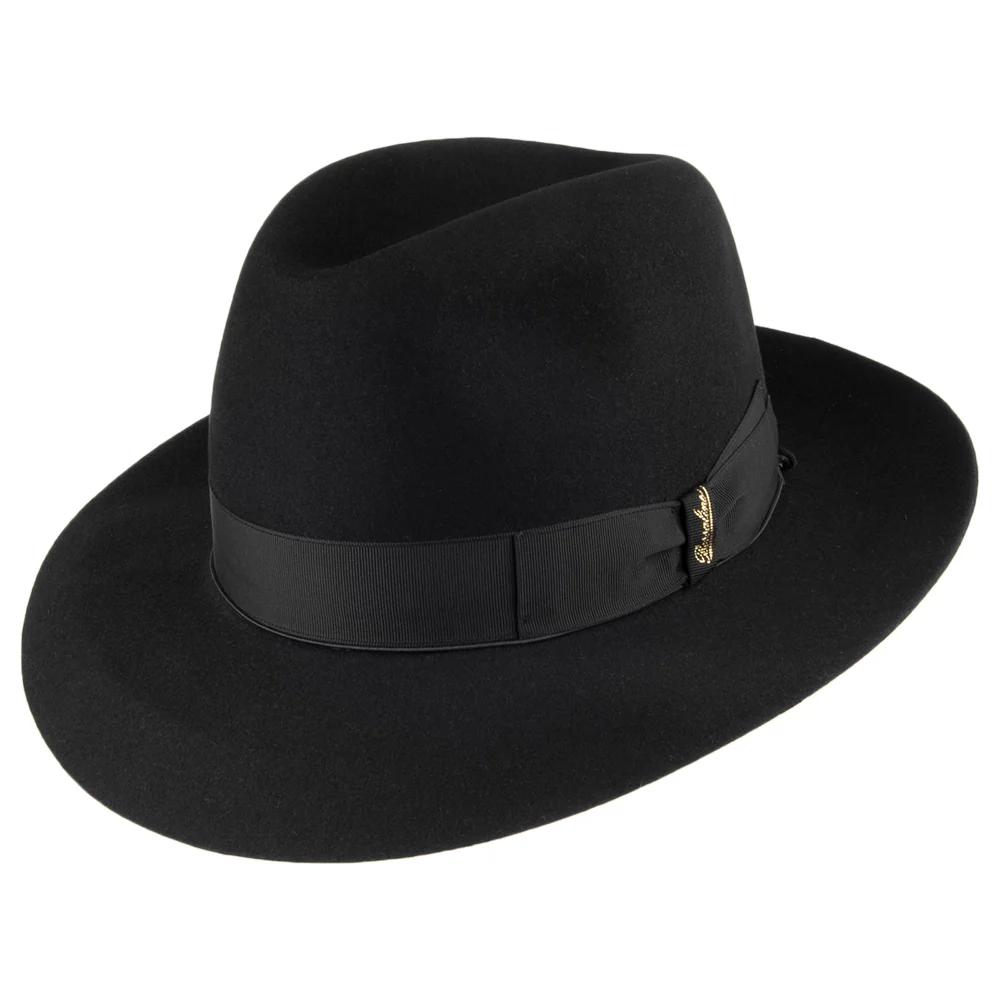 Borsalino Avalon Fedora Hut - Schwarz