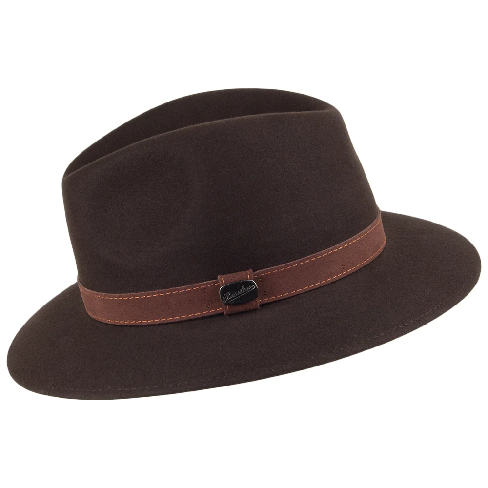 Borsalino Crushable Safari Fedora Haarfilzhut - Braun - Image 2
