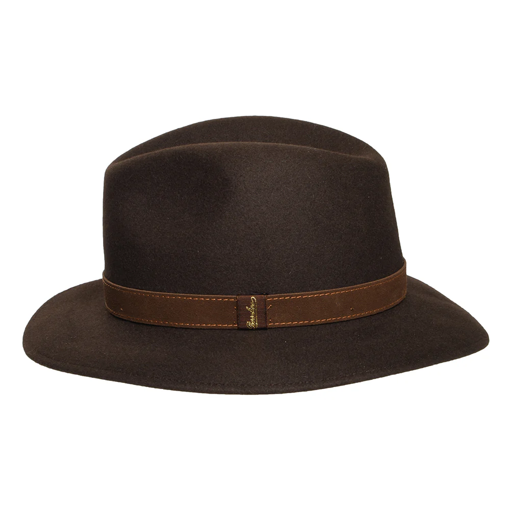 Borsalino Knautschbarer Safari Fedora aus Haarfilz - Braun - Image 2