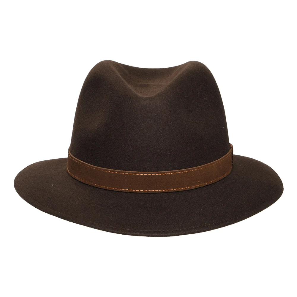 Borsalino Knautschbarer Safari Fedora aus Haarfilz - Braun - Image 4