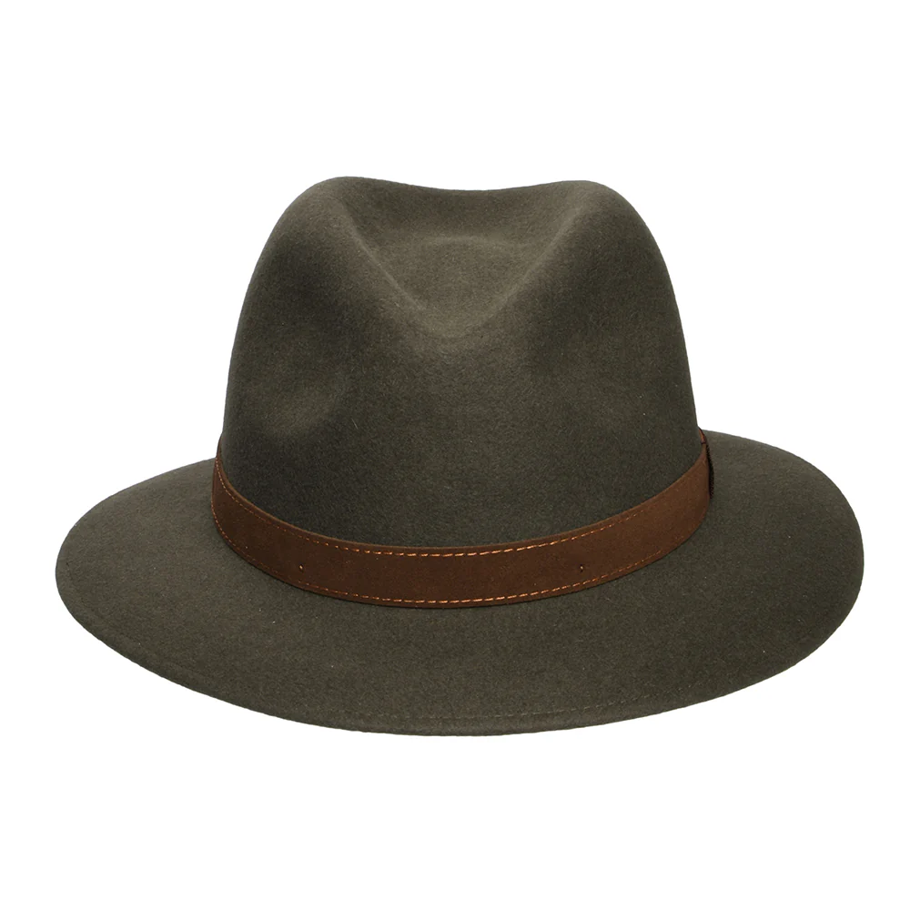 Borsalino Knautschbarer Safari Fedora aus Haarfilz - Salbeigrün - Image 4