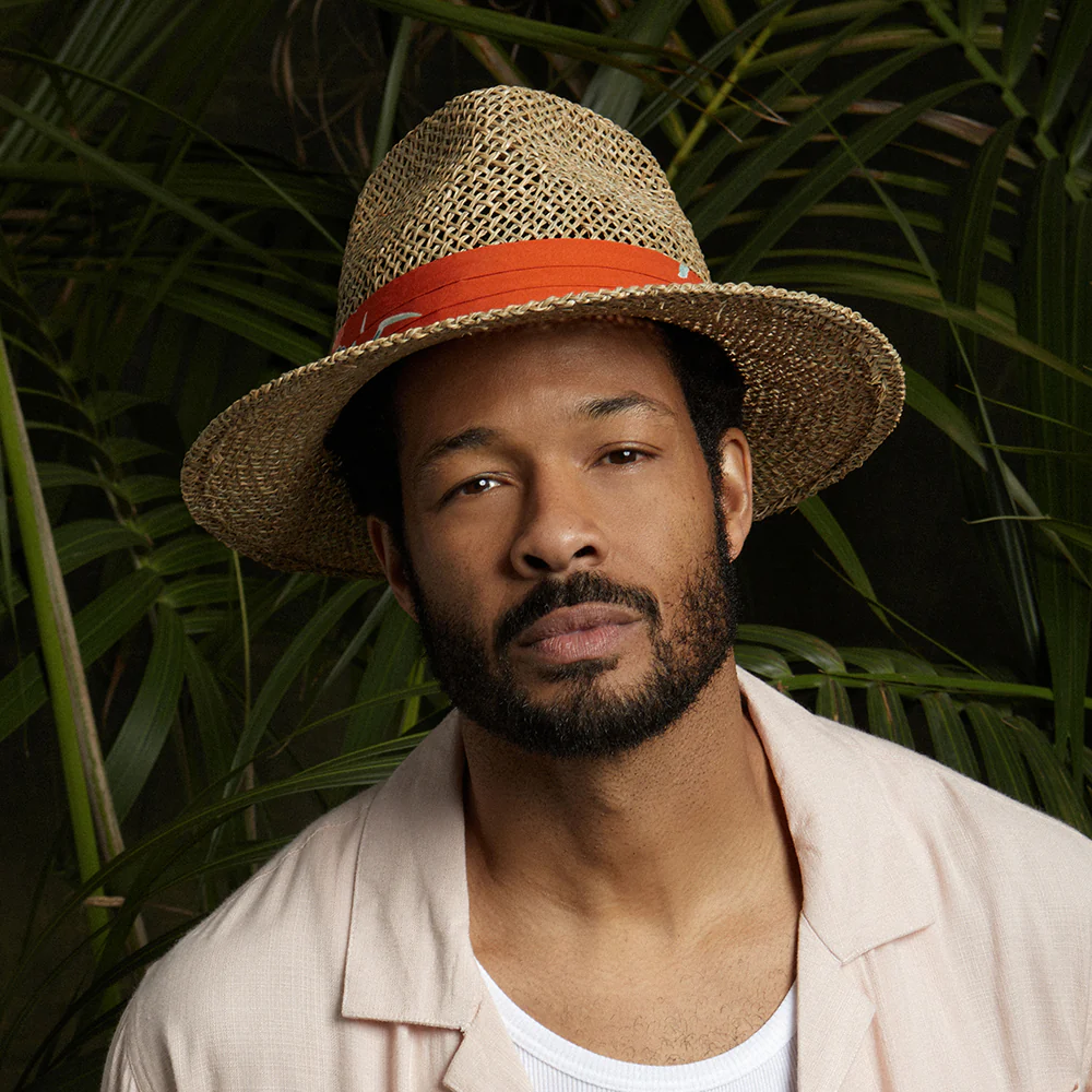 Brixton Aloha Fedora Hut aus Seegras Stroh - Natur-Orange - Image 4
