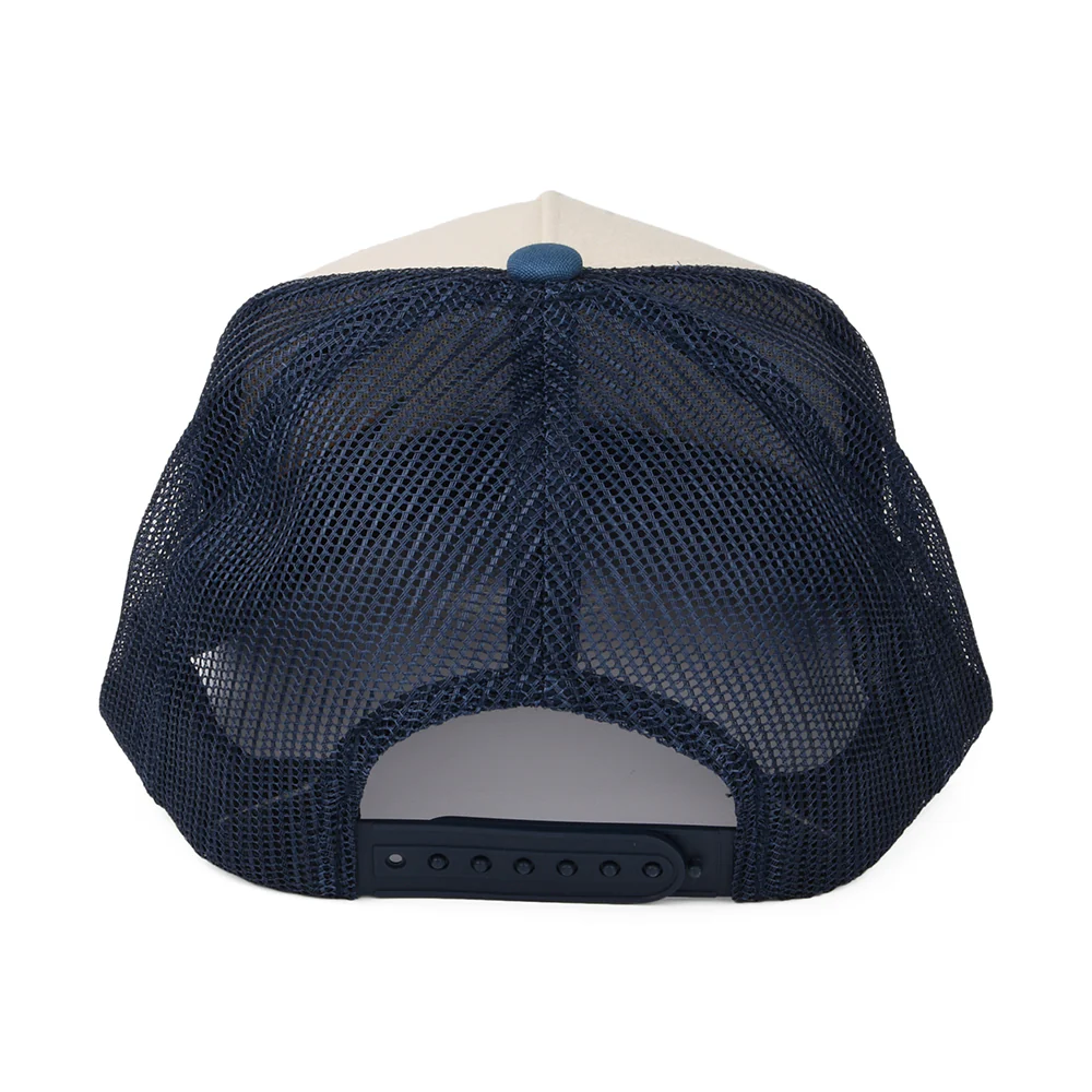 Brixton Alpha Block NetPlus MP Trucker Cap - Blau-Weiß - Image 3