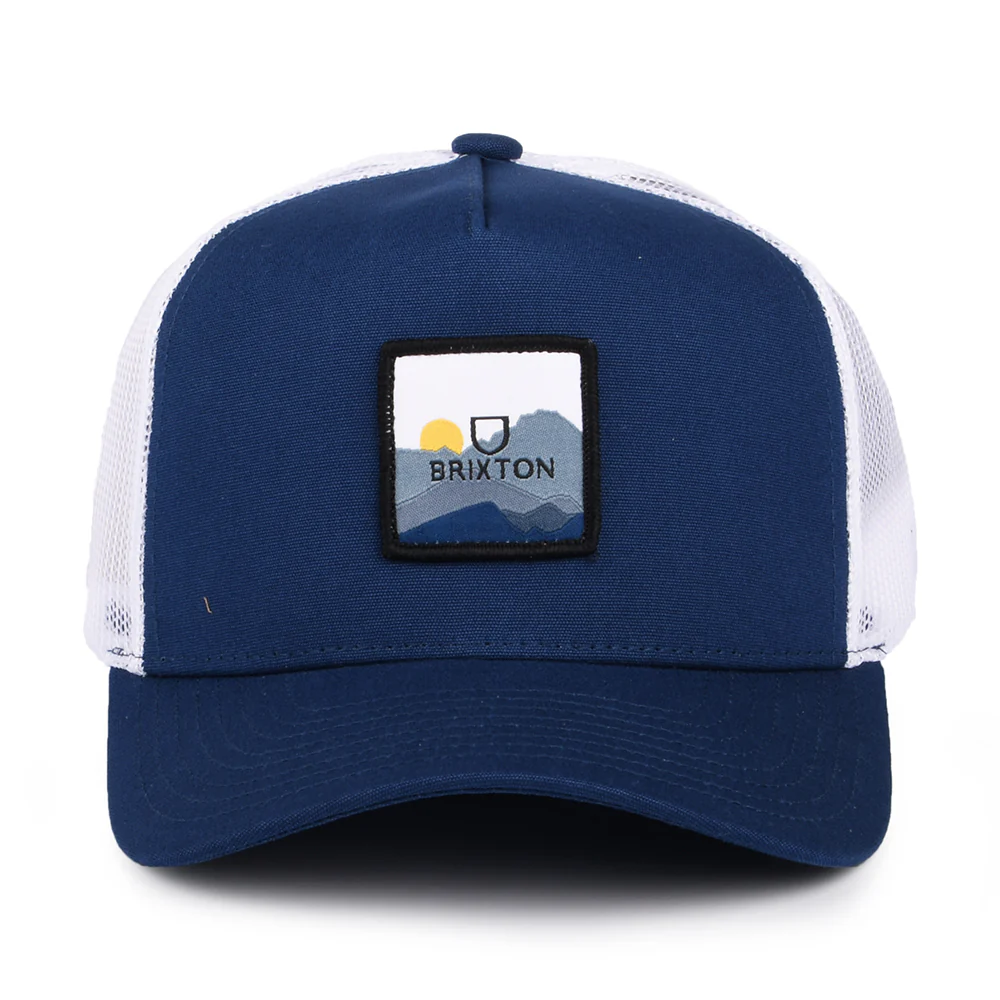 Brixton Alpha Block X C MP Trucker Cap - Blau-Weiß - Image 2