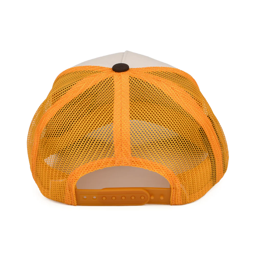 Brixton Alpha Block NetPlus MP Trucker Cap - Cremeweiß-Orange-Braun - Image 3
