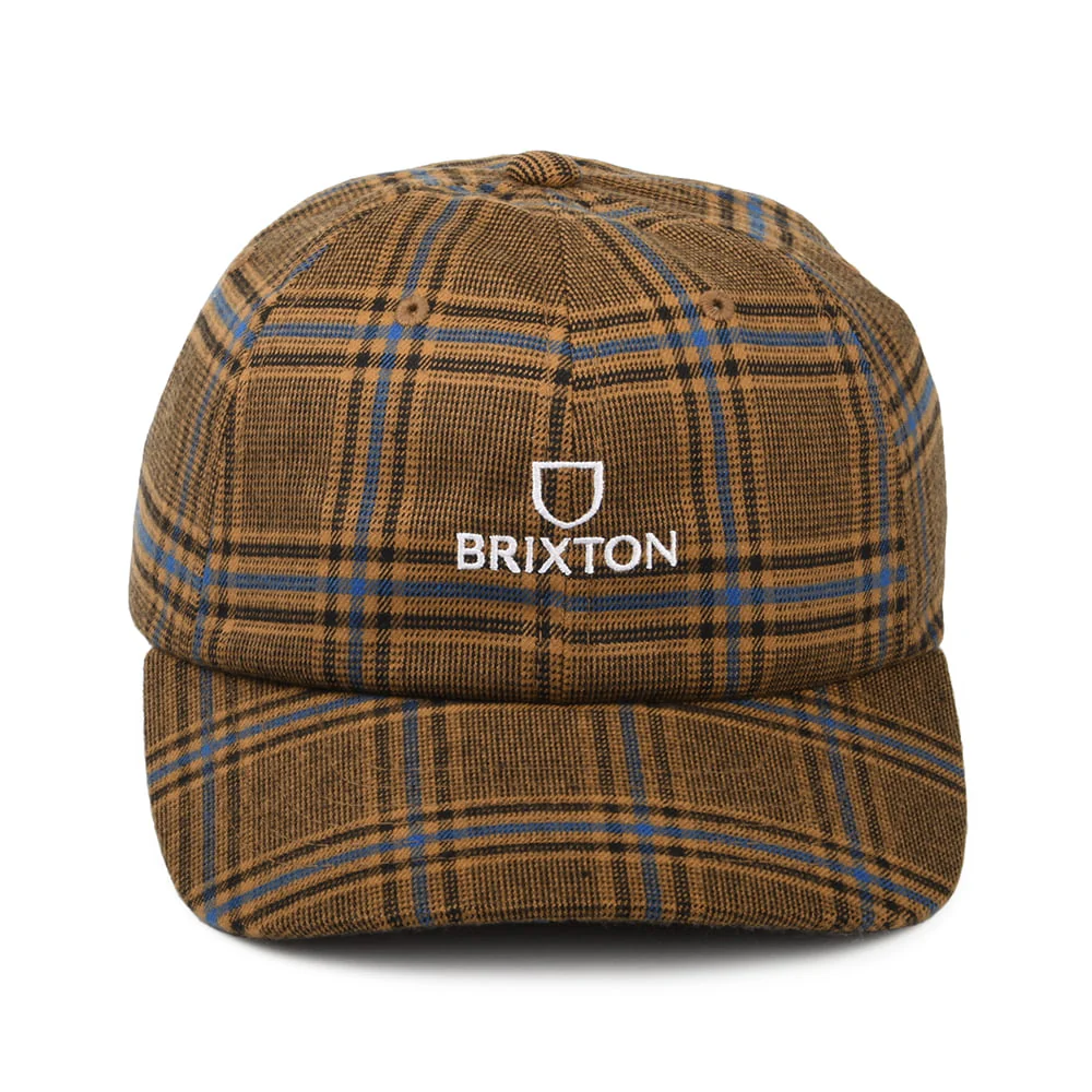Brixton Alpha LP Baseball Cap mit Schottenkaro - Rostfarben-Multi - Image 2