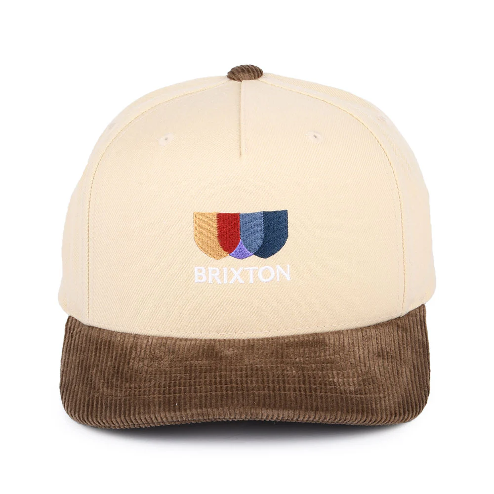 Brixton Alton MP Kord Snapback Cap - Beige-Braun - Image 2