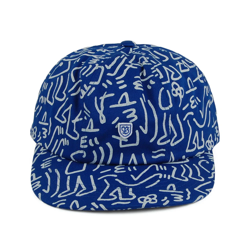 Brixton B-Shield III Lucas Beaufort Strapback Cap - Blau-Weiß - Image 2