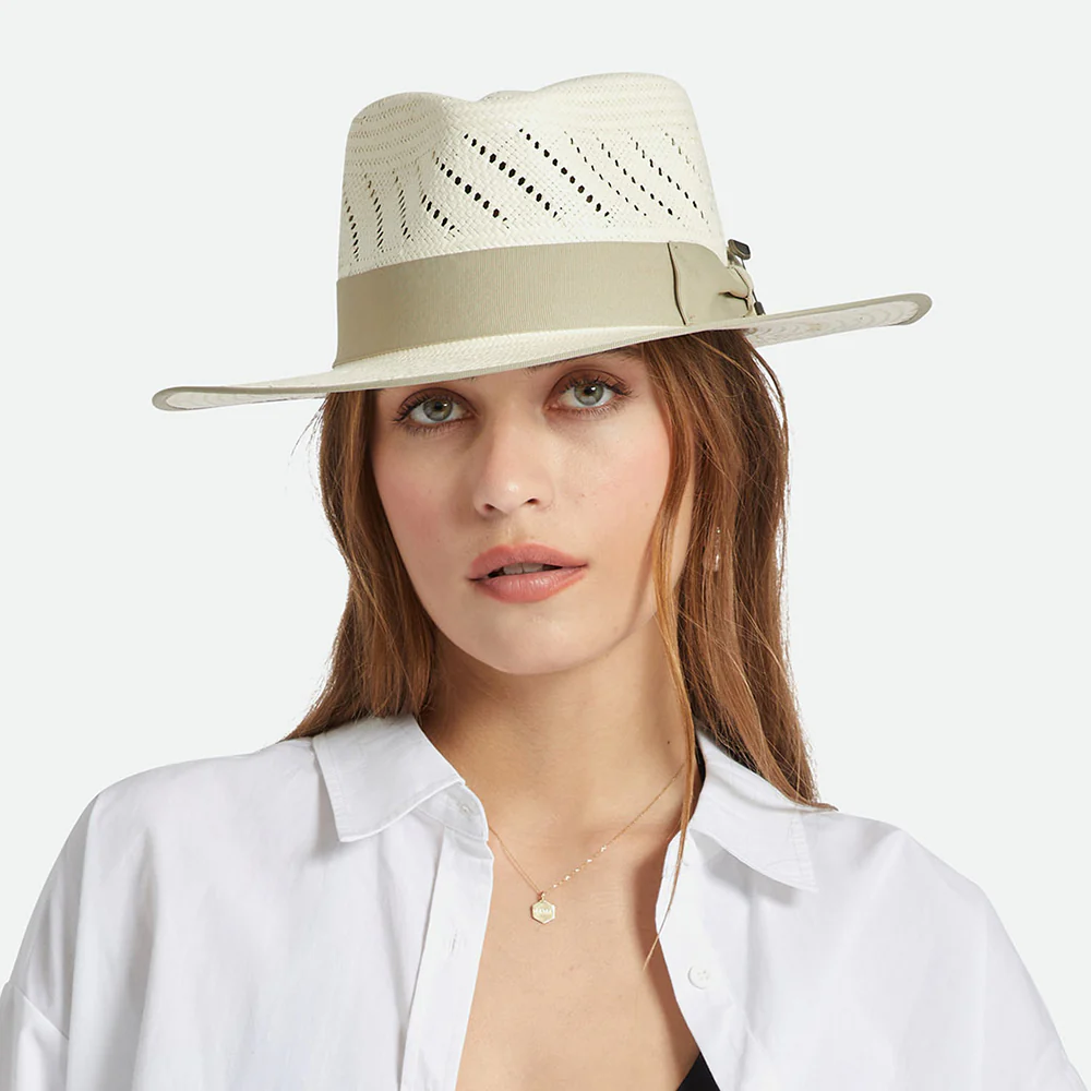 Brixton Bandera Reserve Fedora Hut aus Stroh - Natur - Image 4