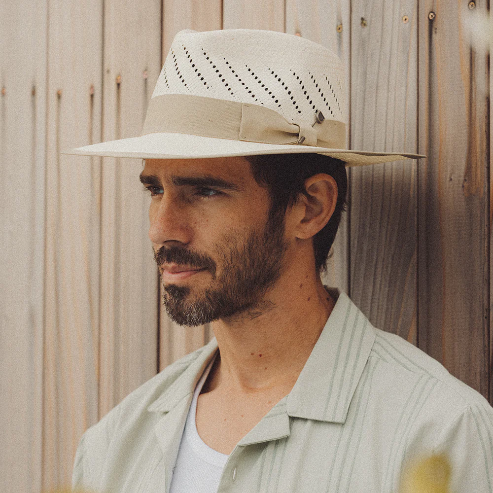 Brixton Bandera Reserve Fedora Hut aus Stroh - Natur - Image 6