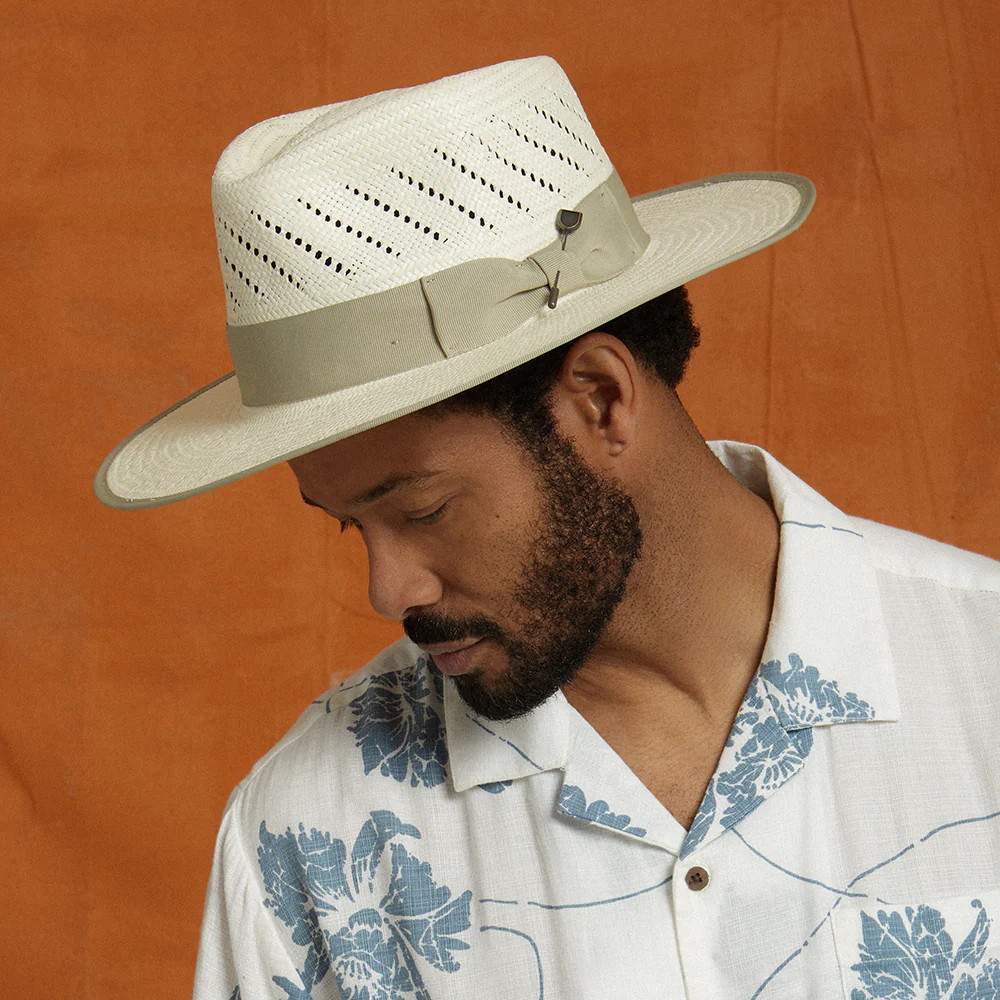 Brixton Bandera Reserve Fedora Hut aus Stroh - Natur - Image 8