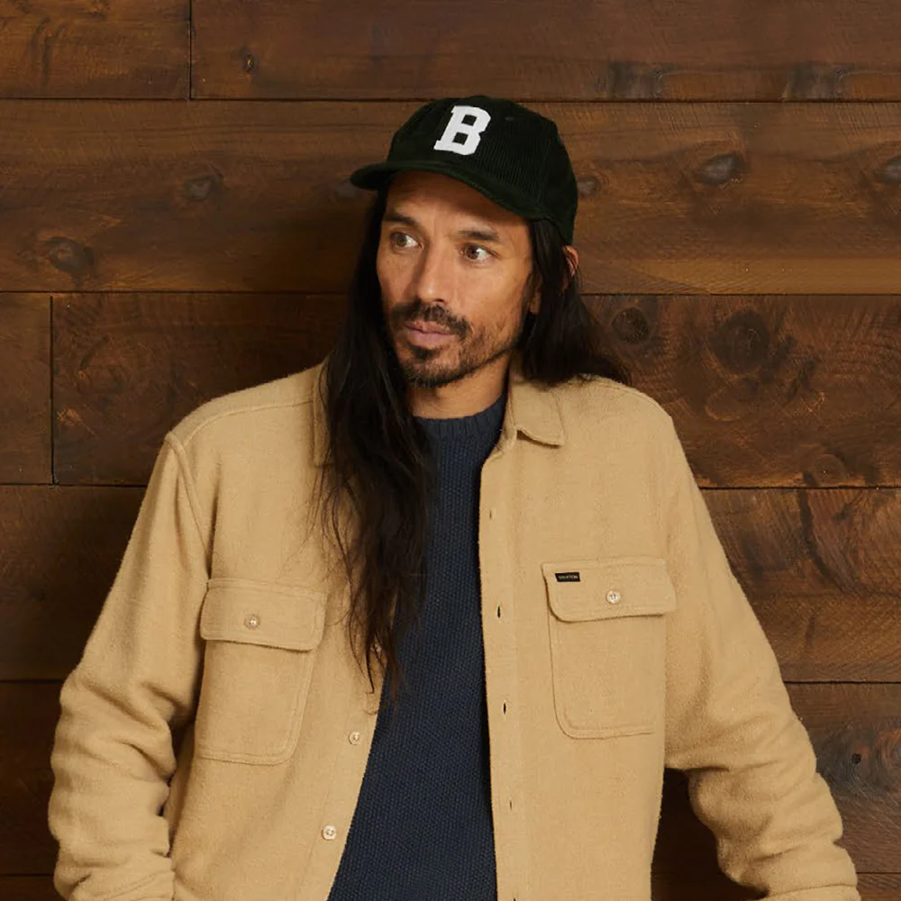 Brixton Big B MP Kord Baseball Cap - Grün - Image 6