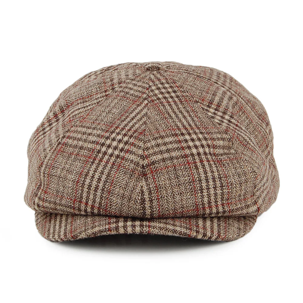 Brixton Brood Ballonmütze mit Schottenkaro - Khaki-Braun - Image 2