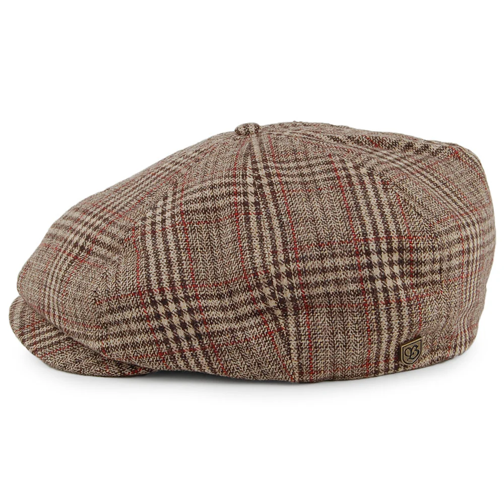 Brixton Brood Ballonmütze mit Schottenkaro - Khaki-Braun - Image 3