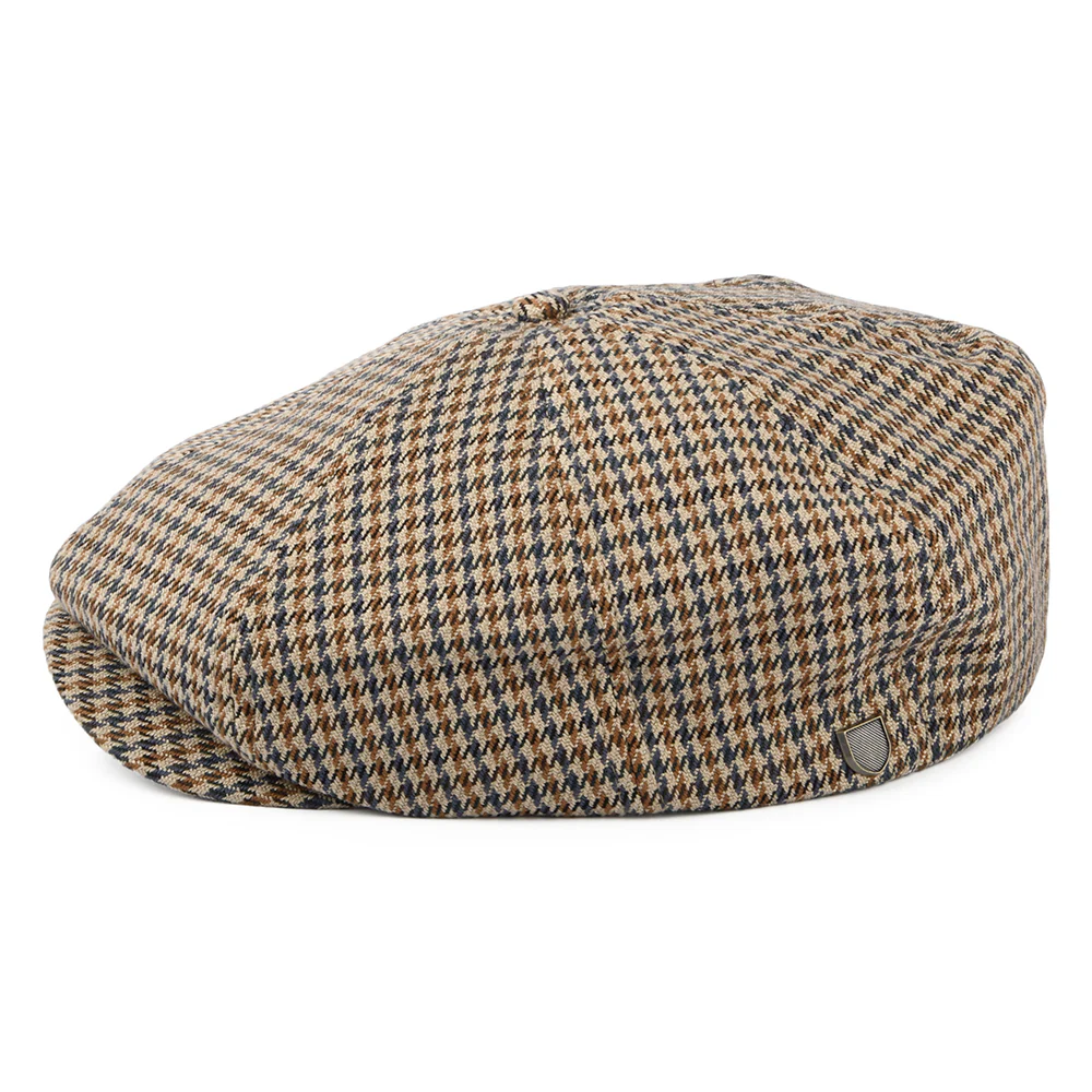 Brixton Brood II Ballonmütze Houndstooth - Sand-Hellblau - Image 3