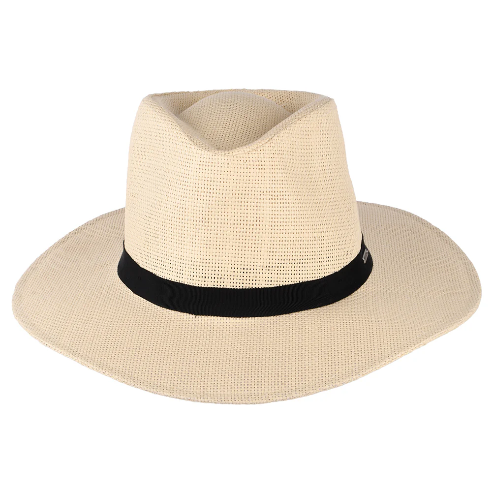 Brixton Carolina Knautschbarer Fedora Hut aus Toyo Stroh - Natur - Image 3
