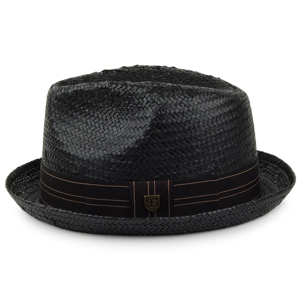 Brixton Castor Trilby Hut aus Stroh - Schwarz-Hellbraun - Image 2
