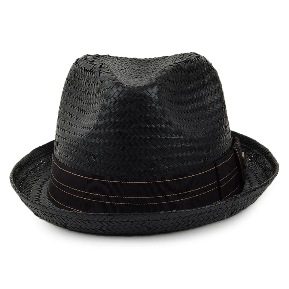 Brixton Castor Trilby Hut aus Stroh - Schwarz-Hellbraun - Image 3