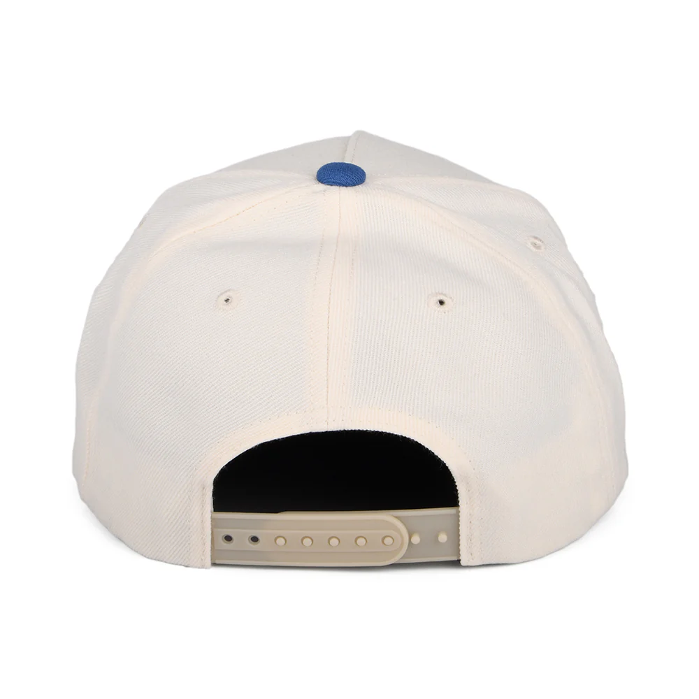 Brixton Crest C NetPlus MP Snapback Cap - Cremeweiß-Blau - Image 3