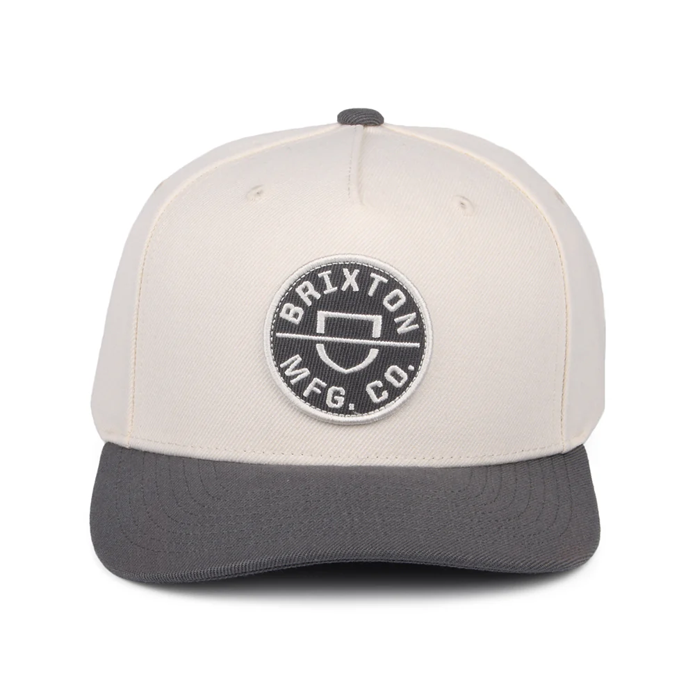 Brixton Crest C NetPlus MP Snapback Cap - Cremeweiß-Grau - Image 2
