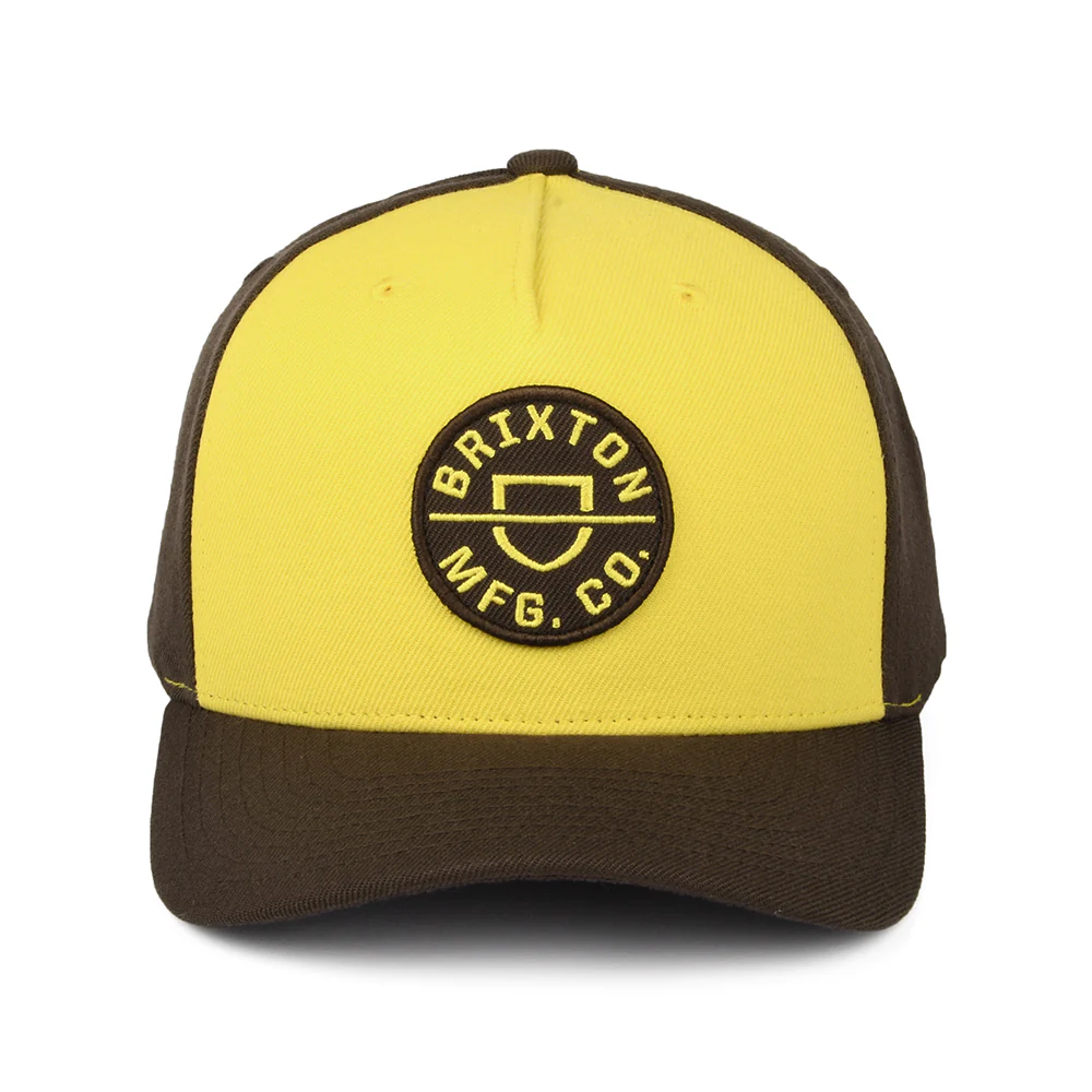 Brixton Crest C NetPlus MP Snapback Cap - Gelb-Braun - Image 2