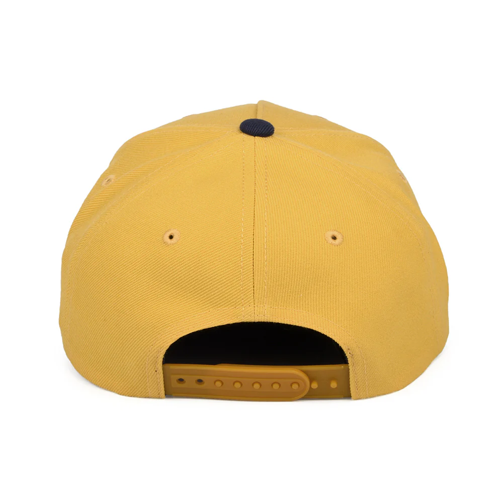 Brixton Crest C NetPlus MP Snapback Cap - Gelb-Marineblau - Image 3