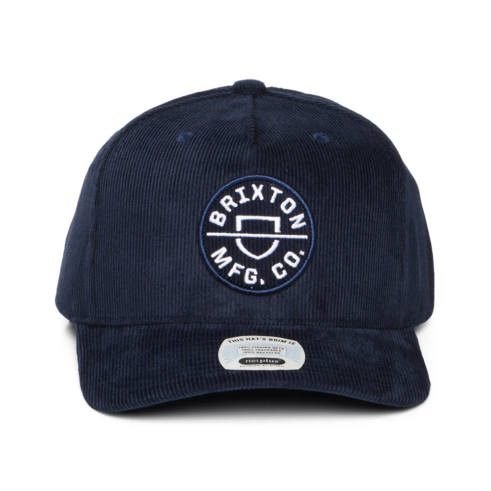 Brixton Crest C NetPlus MP Kord Snapback Cap - Verwaschenes Marineblau - Image 2