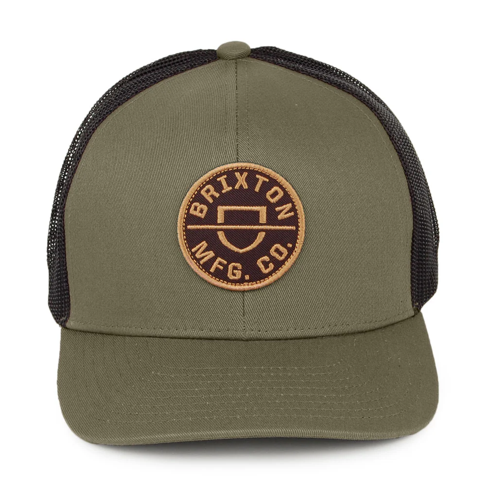 Brixton Crest MP Mesh Trucker Cap - Olivgrün-Schwarz - Image 2