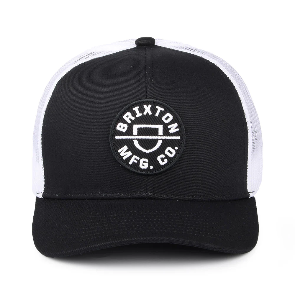 Brixton Crest MP Mesh Trucker Cap - Schwarz-Weiß - Image 2