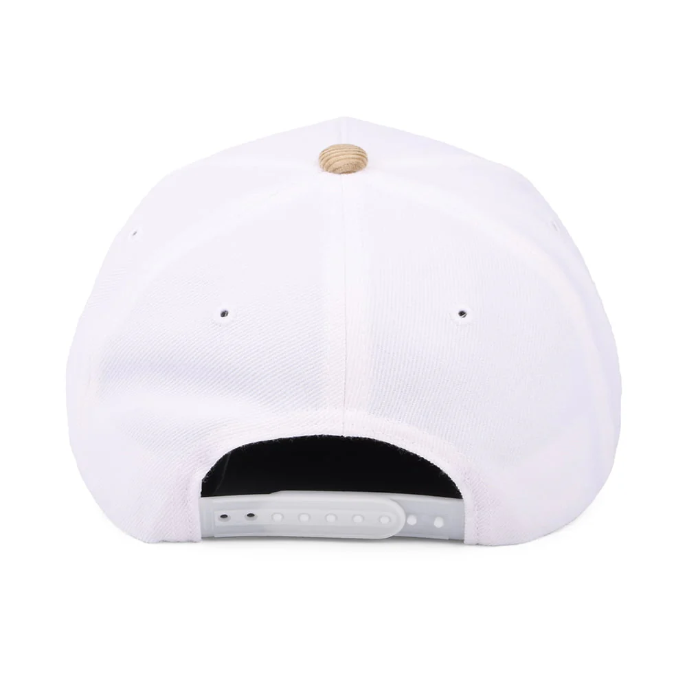 Brixton Crest MP Snapback Cap - Weiß-Khaki - Image 3