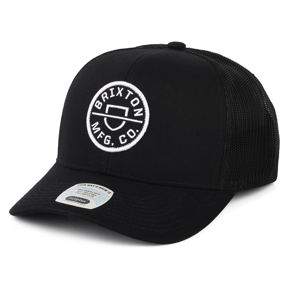 Brixton Crest NetPlus MP Trucker Cap - Schwarz