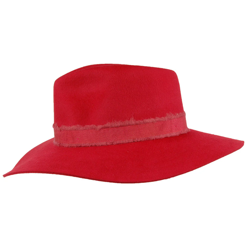 Brixton Ella Fedora Hut mit erweiterter Krempe - Rot - Image 2