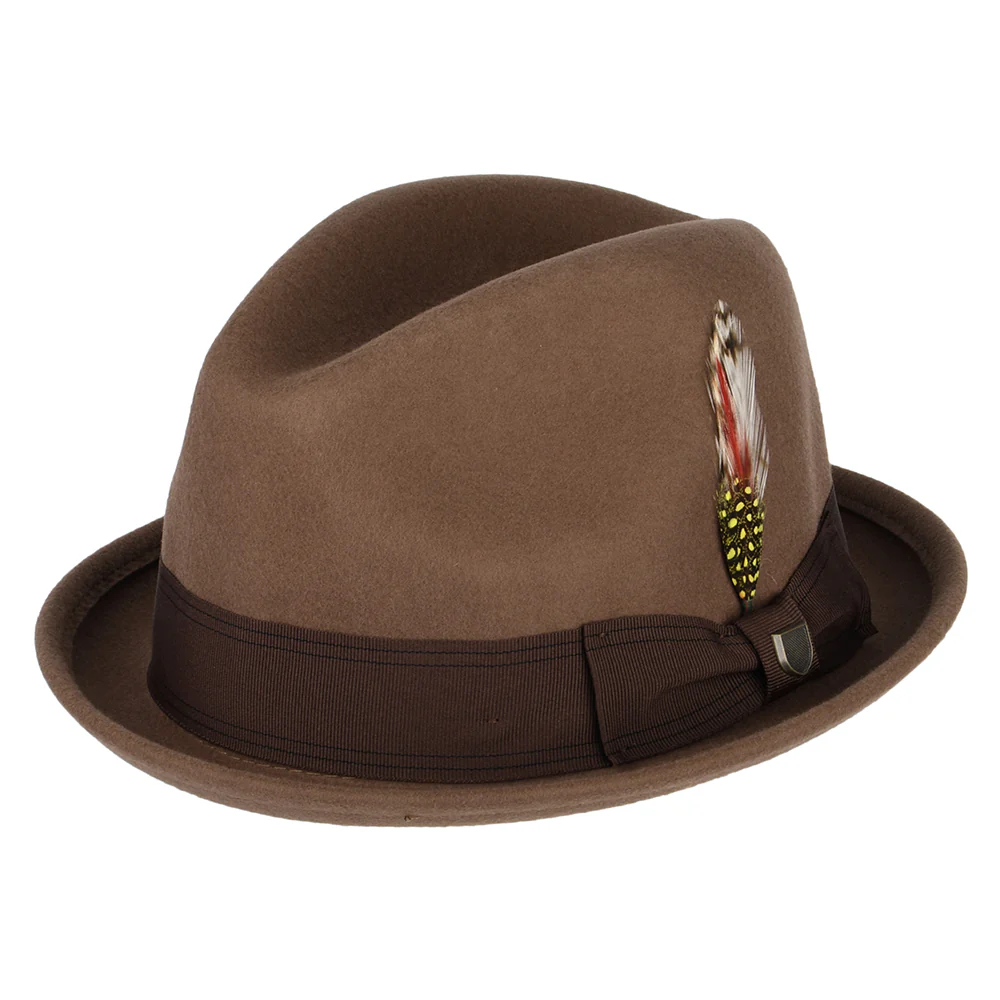 Brixton Gain Trilby Hut aus Wollfilz - Braun