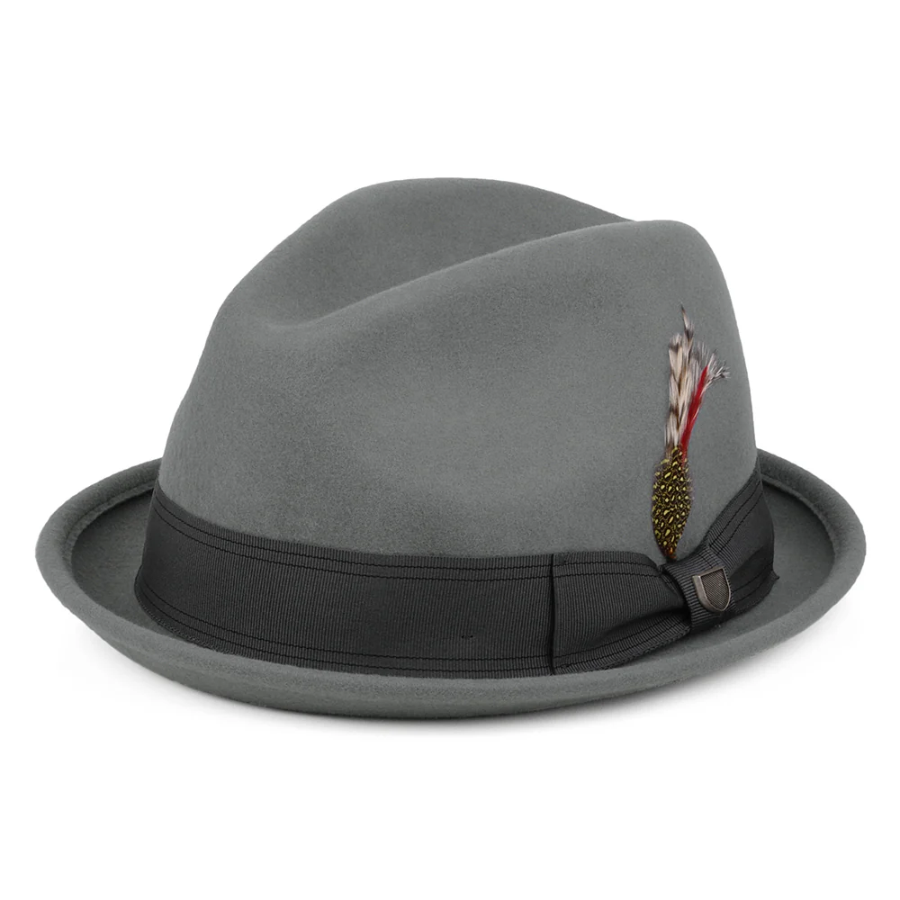 Brixton Gain Trilby Hut aus Wollfilz - Grau