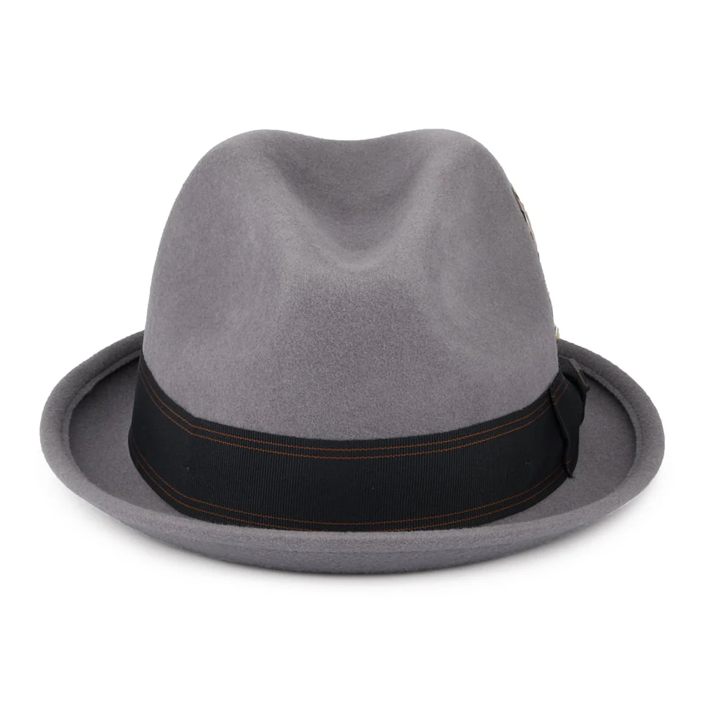 Brixton Gain Trilby Hut aus Wollfilz mit schwarzem Hutband - Grau - Image 3