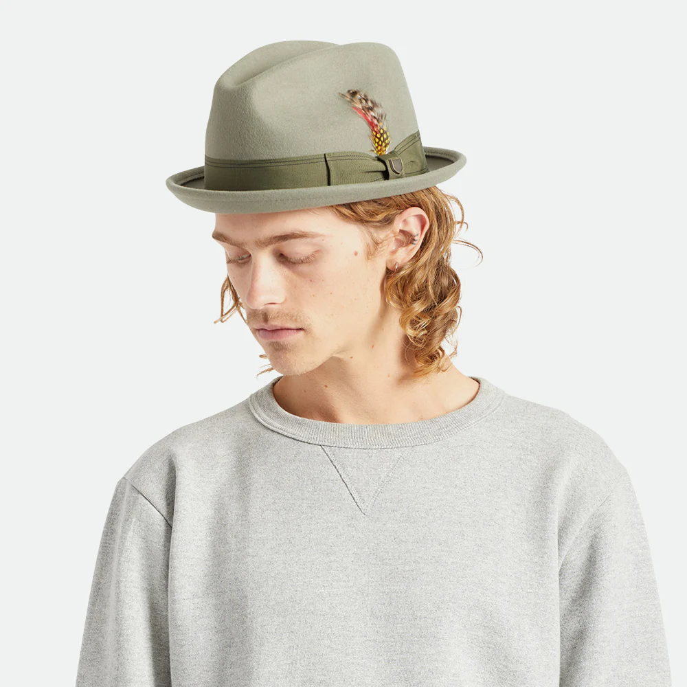 Brixton Gain Trilby Hut aus Wollfilz - Hellolivgrün - Image 4
