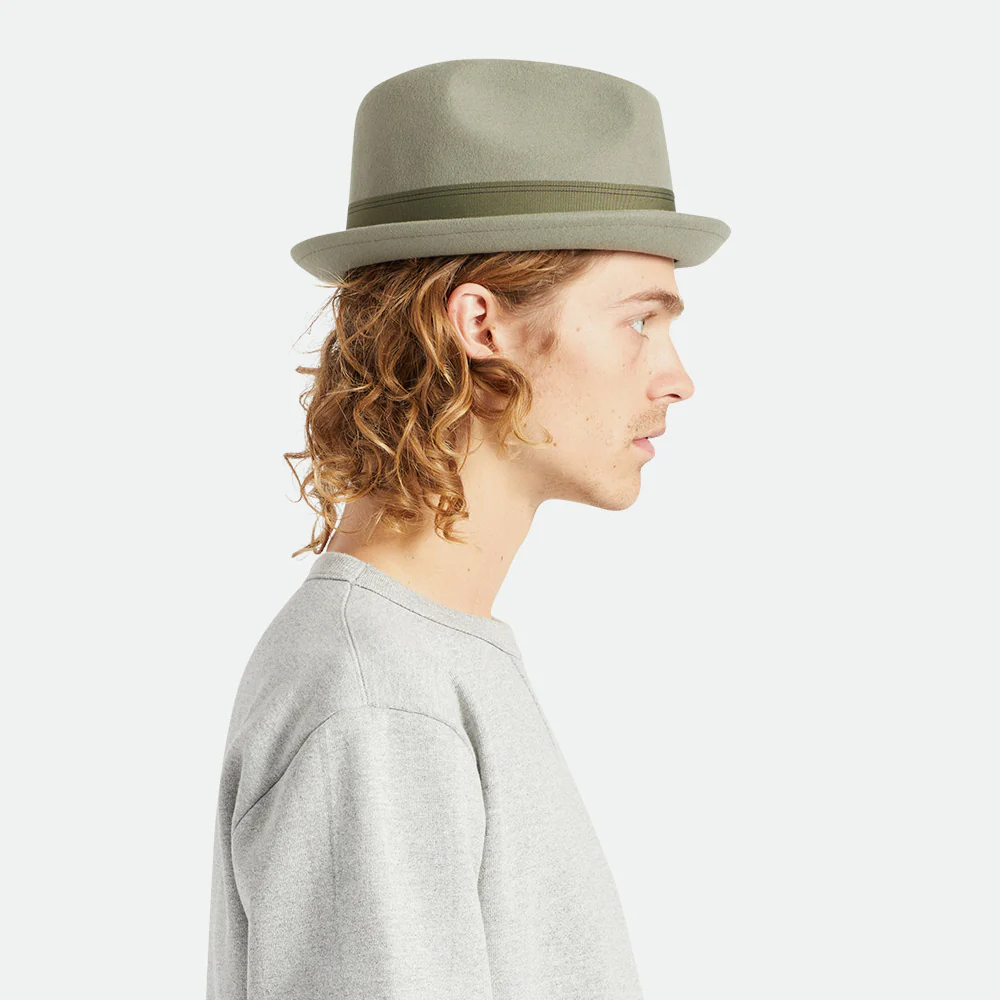 Brixton Gain Trilby Hut aus Wollfilz - Hellolivgrün - Image 5