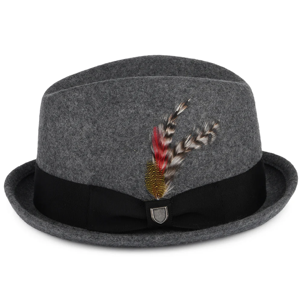 Brixton Gain Trilby Hut aus Wollfilz - Meliertes Dunkelgrau - Image 2