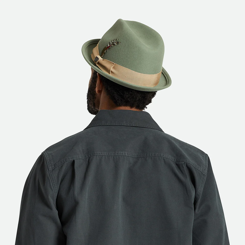 Brixton Gain Trilby Hut aus Wollfilz - Olivgrün - Image 5