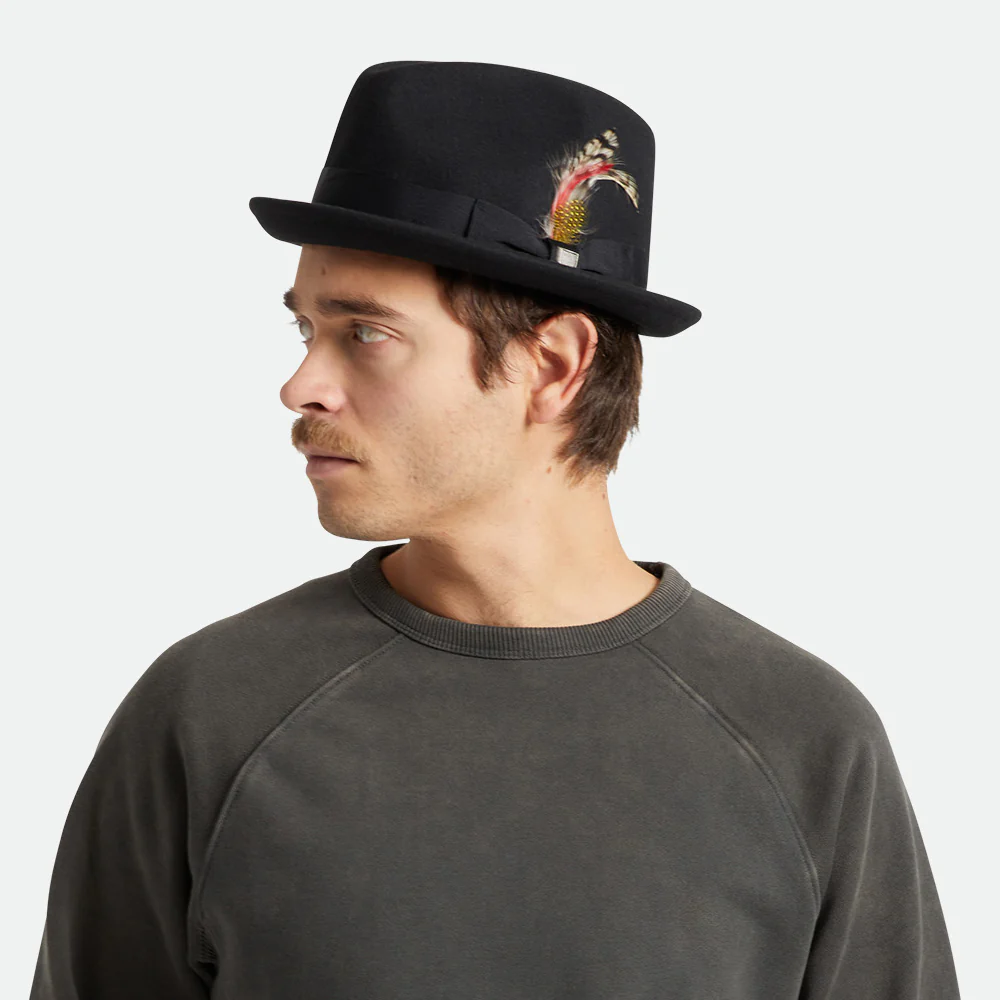 Brixton Gain Trilby Hut aus Wollfilz - Schwarz - Image 4