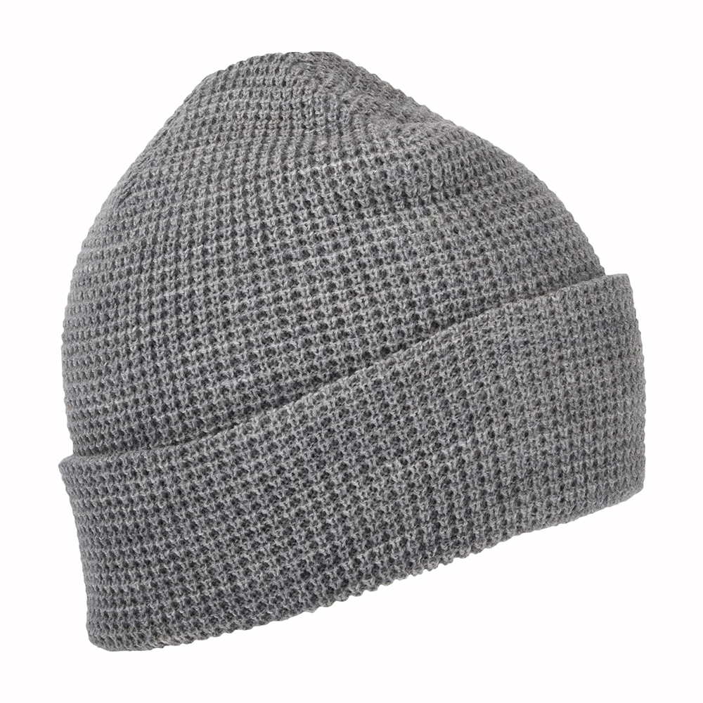 Brixton Galveston Beanie Mütze und Waffelstrickmuster - Meliertes Hellgrau - Image 2