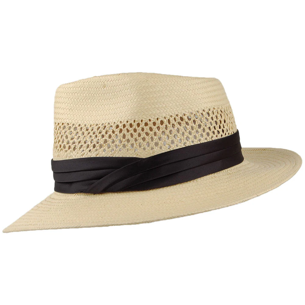 Brixton Goodman Fedora Hut aus Stroh - Natur - Image 2