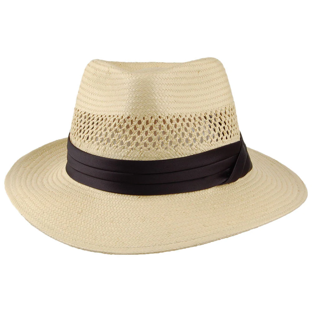 Brixton Goodman Fedora Hut aus Stroh - Natur - Image 3